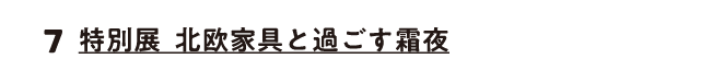 特別展 北欧家具と暮らす霜夜